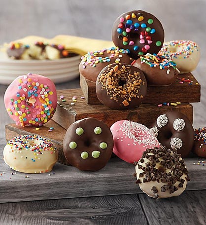 Birthday Chocolate-Dipped Mini Donuts